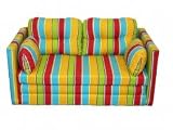 Kindersofa Schlafsofa Davos, bunt gestreift