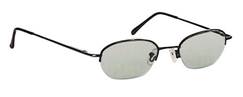 I-Optix Semi-Rimless Metal Computer Reader, Matte Gun Metal, +1.75