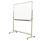 Reversible Mobile Free Standing Magnetic Dry Erase Board Whiteboard 3' x 4' / Magnetic White Markerboard surface on both sides 36