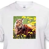 Cats - Cat In The Flower Field - T-Shirts by 3dRose LLC