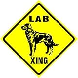 LAB CROSSING sign * retriever hunt dog pet