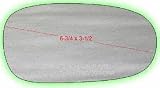 93-95 MAZDA RX7 rx-7 MIRROR GLASS RH (PASSENGER SIDE), (6-3/4 x 3-1/2 Dg.), Convex (1993 93 1994 94 ...