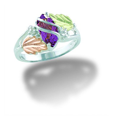 Click here to buy Ladies Landstrom's® Sterling Silver Genuine Amethyst Ring by LANDSTROM'S.