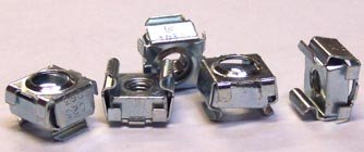 25 PC LOT 10-32 Rack Mounting Cage Nuts / Steel / Zinc / 25 Pc. Carton