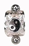 Crystal Yin Yang Curved Barbell Body Jewelry Piercing