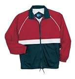NEW Sport-Tek - Youth Colorblock Nylon Jacket Red/Wh/Drk Nvy-M
