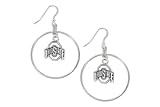 Ohio State Buckeyes School Charm Round Earrings