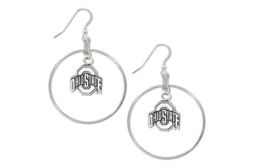 Ohio State Buckeyes School Charm Round Earrings