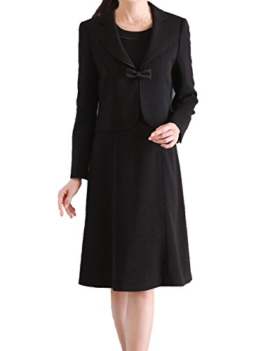 ソワール ベニール（東京ソワール） テーラーカラーブラックフォーマルアンサンブル(1503325)