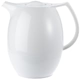Emsa ELLIPSE Isolierkanne 503692 mit Teefilter, 1,0 L wei&szlig;