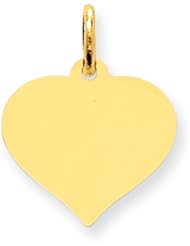14k Heart Disc Charm