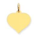 14k Heart Disc Charm