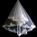 1t White Gorgeous Fingertip Length Wedding Veils with Lace Applique Edge -W05