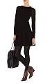 Knit With Sheer Sleeve Dress
