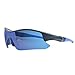 Raze Eyewear KFrame Golf Sport Riding Sunglasses (Black With Blue Accents)
