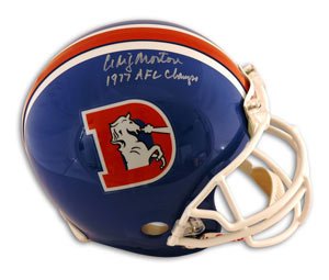 Craig Morton Signed Broncos Full Size Authentic Helmet - 1977 AFC Champs