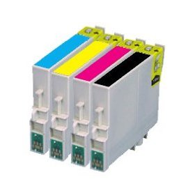 Epson Compatible T611 T612 T613 T614 (all x 1) Multipack Ink Cartridge Set, All Colours + EXTRA BLACK