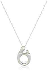 Sterling Silver Mother and Child Pendant Necklace