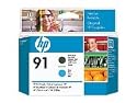 HP Original 91 Matte Black and Cyan Printhead