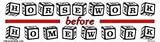 Horsework before homework bumper sticker