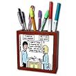 Rich Diesslins Star Wars and Star Trek Cartoons - Spock At Audiologist - Tile Pen Holders-5 inch tile pen holder