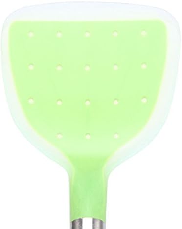 Silicone Spatula Turner - Nr. 1 Heat Resistant Best Turner - Premium Large Heavy Duty Flexible - Stainless Steel Handle Pancake Cookie Cake Omelet Pizza Fish Baking Cooking Spatula Slotted - Satisfaction Guarantee - Deeply Discounted While Supplies Last