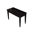 Cameron & Sons CS-10 EBHP Traditional Piano Bench With Music Storage, Wood Top (Polished Black)