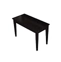 Cameron & Sons CS-10 EBHP Traditional Piano Bench With Music Storage, Wood Top (Polished Black)