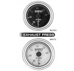 SARD (64024) Pro Meter EL Exhaust Pressure Gauges - Mechanical, BLACK