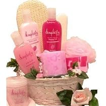 Simply Pink Spa Bath and Body Set - A Great Gift Basket For Her with Bath Tea Salts