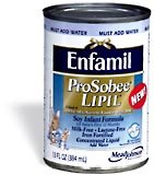 Enfamil Prosobee Lipil Infant Formula Concentrate Liquid - 13 oz/can,12 cans