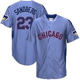 Majestic Chicago Cubs #23 Ryne Sandberg Light Blue Cooperstown Stance Baseball Jersey Majestic Chicago Cubs #23 Ryne Sandberg Light Blue Cooperstown Stance Baseball Jersey