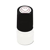 One-Color Round Message Stamp, Star, Pre-Inked Re-Inkable, Red by Universal