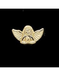 CleverEves 14K Yellow Gold 08.00X13.00 mm Praying Angel Lapel Pin