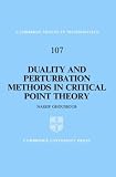 Duality and Perturbation Methods in Critical Point Theory (Cambridge Tracts in Mathematics)