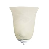 Casual White 1-Bulb Wall Sconce - Marble Shade