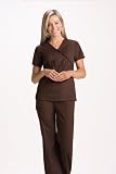31EYPcTqP7L. SL160  Scrubs   Cherokee Flex I Bles Mock Wrap Solid Scrub Top