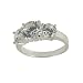 Sterling Silver Cubic Zirconia Ring Three Stone - 7
