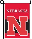 NEBRASKA CORNHUSKERS 2-Sided Garden Flag Set W/ #11213 Garden Pole
