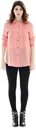 Trisha Tyler Women's Tencil Striped Button Tunic,Coral Multi Size- XL (New )