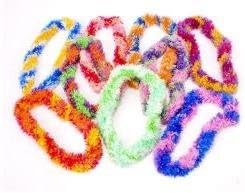 Hawaiian Lei 27 inch 3 Tone Fringe Assortment (100 Pack)