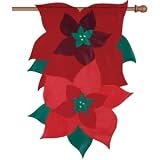 28in House Flag - Pretty Poinsettia - B002RG998O