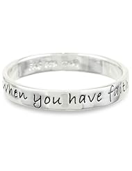 Sterling Silver "When You Have Faith, Anything is Possible" Ring