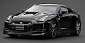Nissan GT-R R35 in Super Black (1:43 scale) Diecast Model Car
