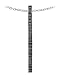 Kit Heath Sterling Silver 90Fpbz Womens Black Cubic Zirconia Pendant + Chain