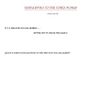 SIMPLE INTRO TO THE FOREX WORLD