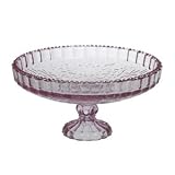 Review rexinter  / Pink Small Glass Cake Stand