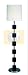 Cork Floor Lamp Polished Steel & Dark Walnut
