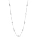 Delicate Chain Silver Tone Suspended Crystals Necklace