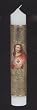 First Communion Candle - 10in. - Sacred Heart of Jesus - Gold Tone